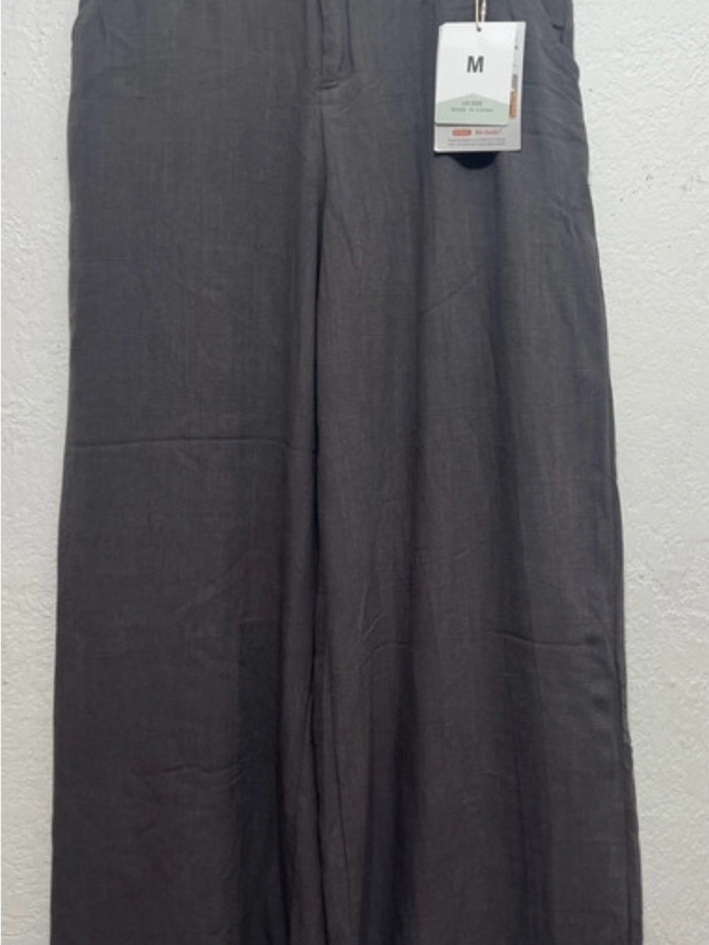 Fashion Nova Wide-Leg Chinos in Charcoal Gray